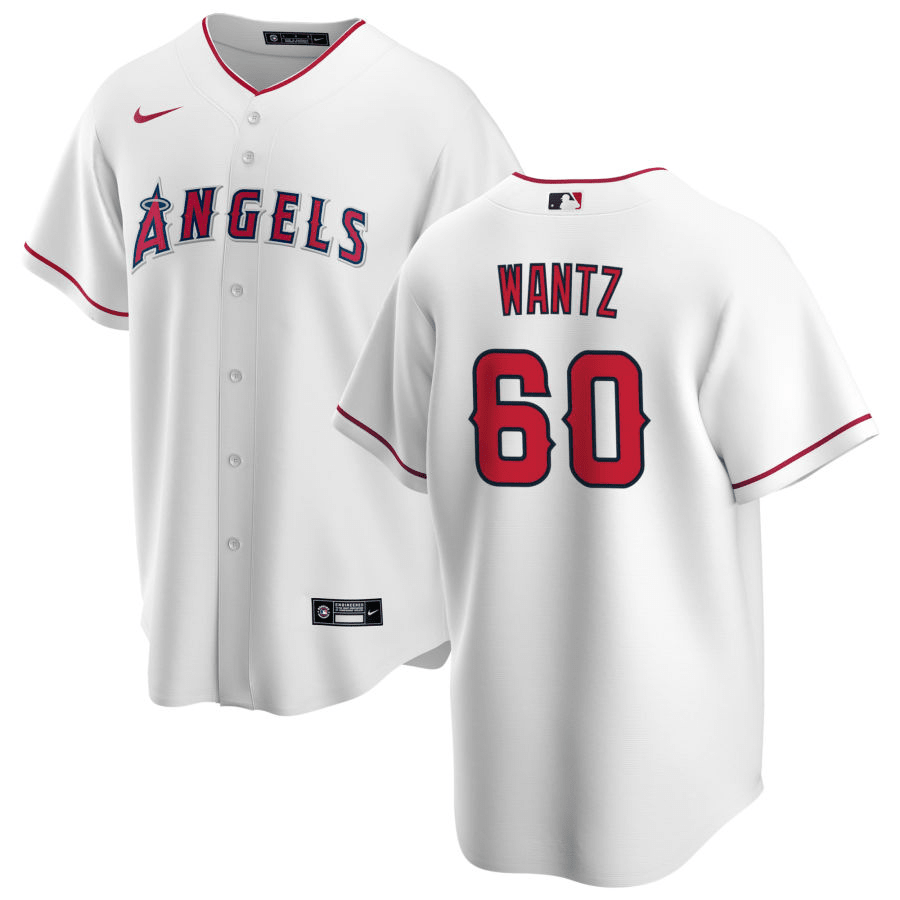 Andrew Wantz Los Angeles Angels Home White Baseball Player Jersey