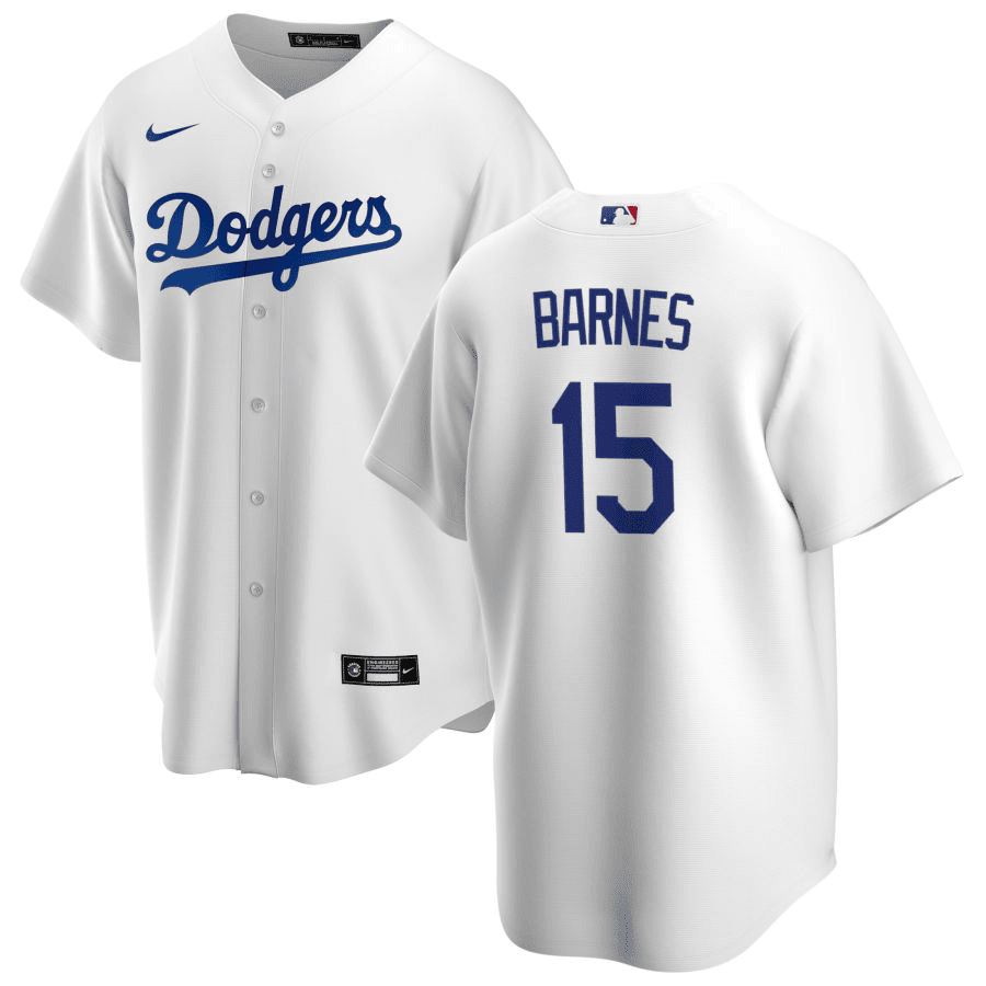 Austin Barnes Los Angeles Dodgers Home White Baseball Player Jersey