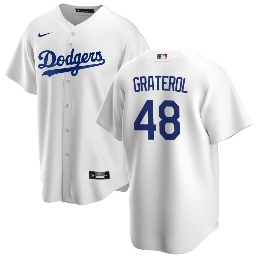 Brusdar Graterol Los Angeles Dodgers Home White Baseball Player Jersey