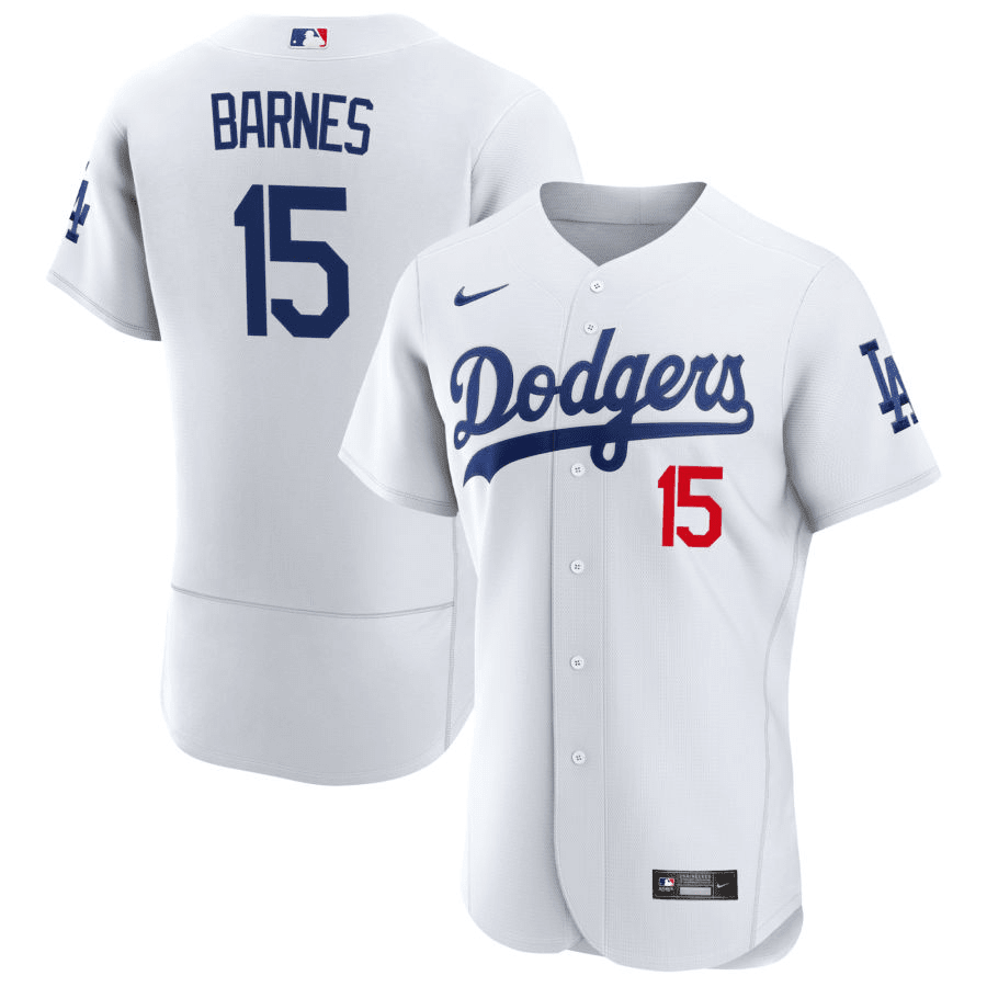 Austin Barnes Los Angeles Dodgers Home White Baseball Player Jersey