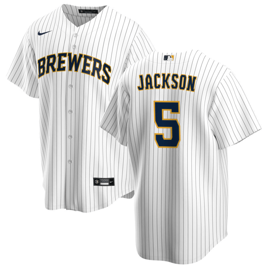 Alex Jackson Milwaukee Brewers Alternate White Baseball Player Jersey