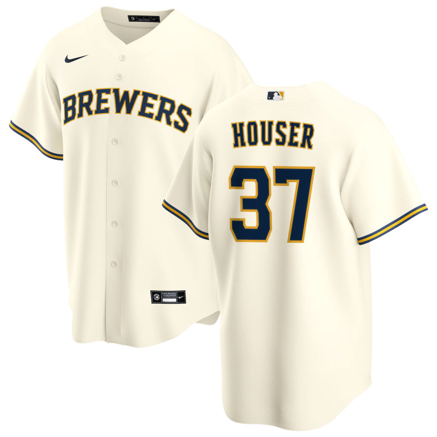 Adrian Houser Milwaukee Brewers Home Cream Baseball Player Jersey