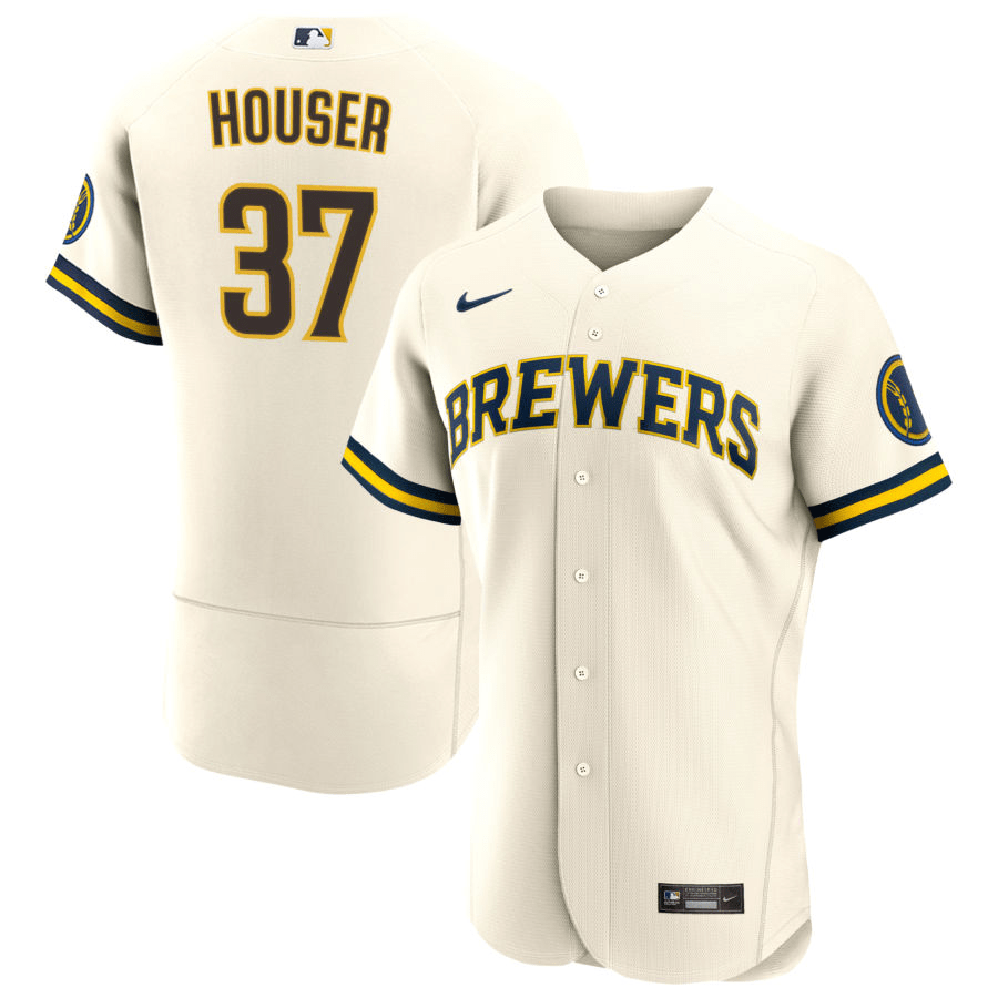 Adrian Houser Milwaukee Brewers Home Cream Baseball Player Jersey