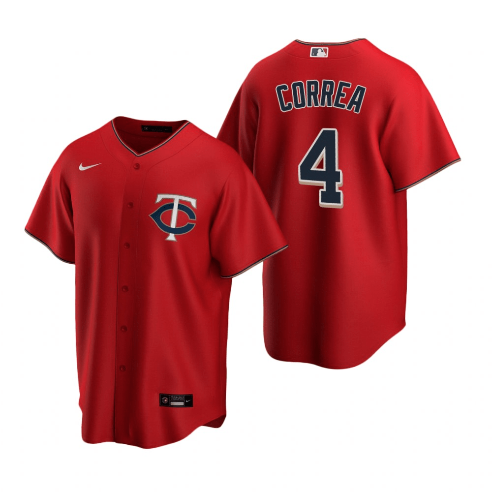 Carlos Correa Minnesota Twins Alternate Red Baseball Player Jersey