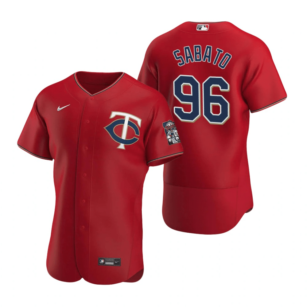 Aaron Sabato Minnesota Twins Alternate Red Baseball Player Jersey