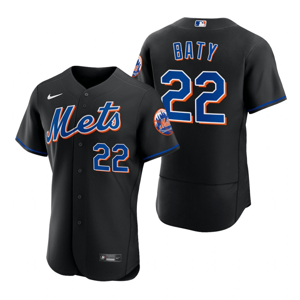 Brett Baty New York Mets Alternate Black Baseball Player Jersey
