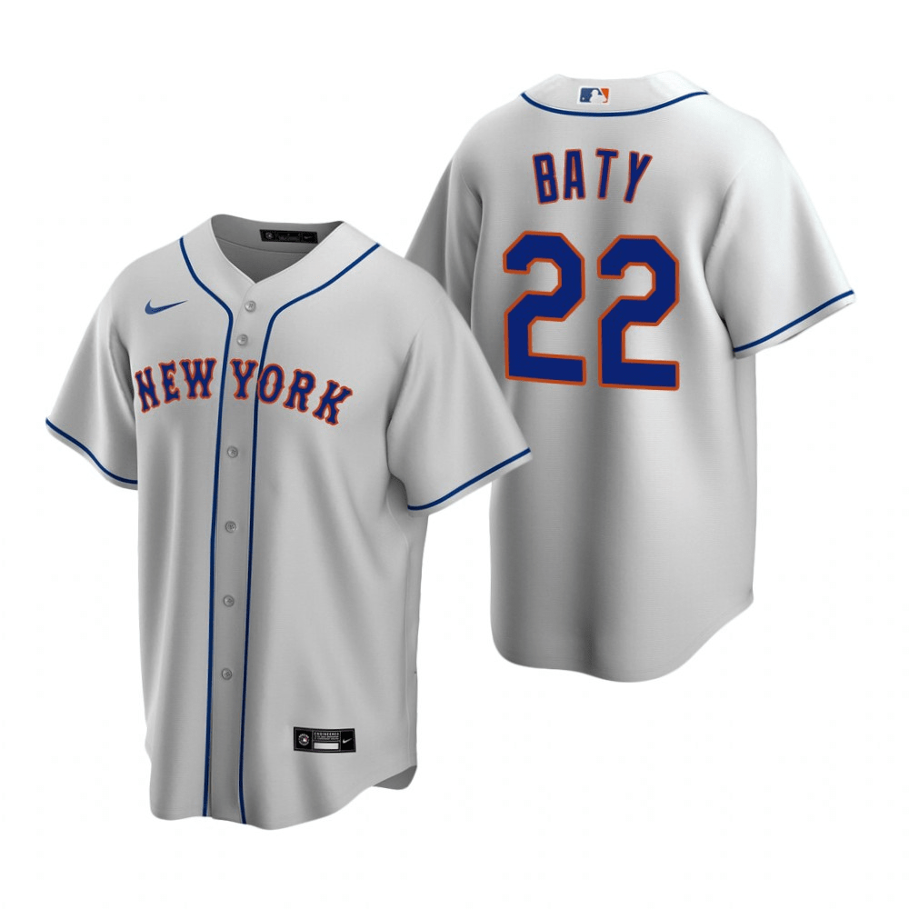 Brett Baty New York Mets Road Gray Baseball Player Jersey