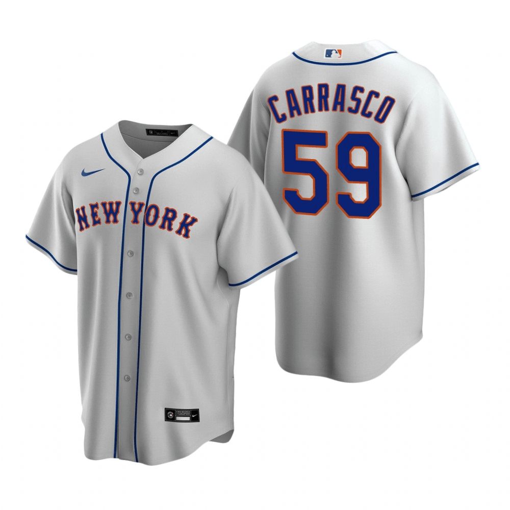 Carlos Carrasco New York Mets Road Gray Baseball Player Jersey
