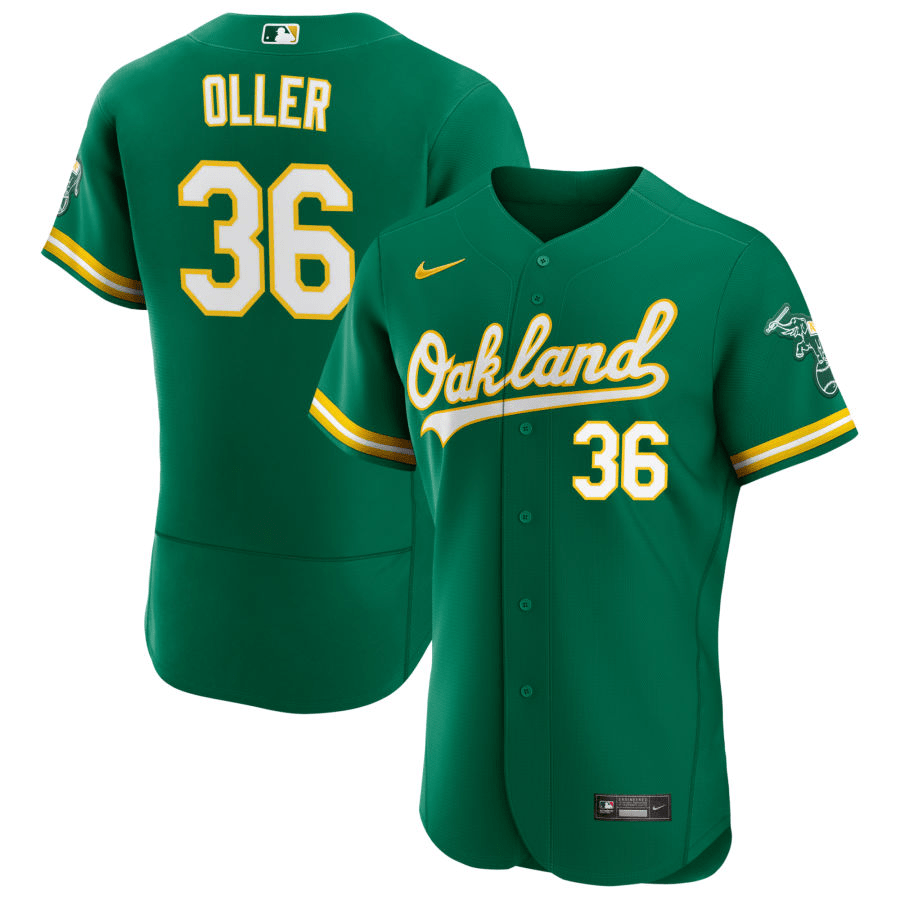 Adam Oller Oakland Athletics Alternate Green Baseball Player Jersey