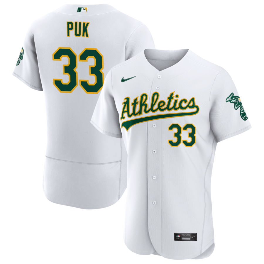 A.J. Puk Oakland Athletics Home White Baseball Player Jersey