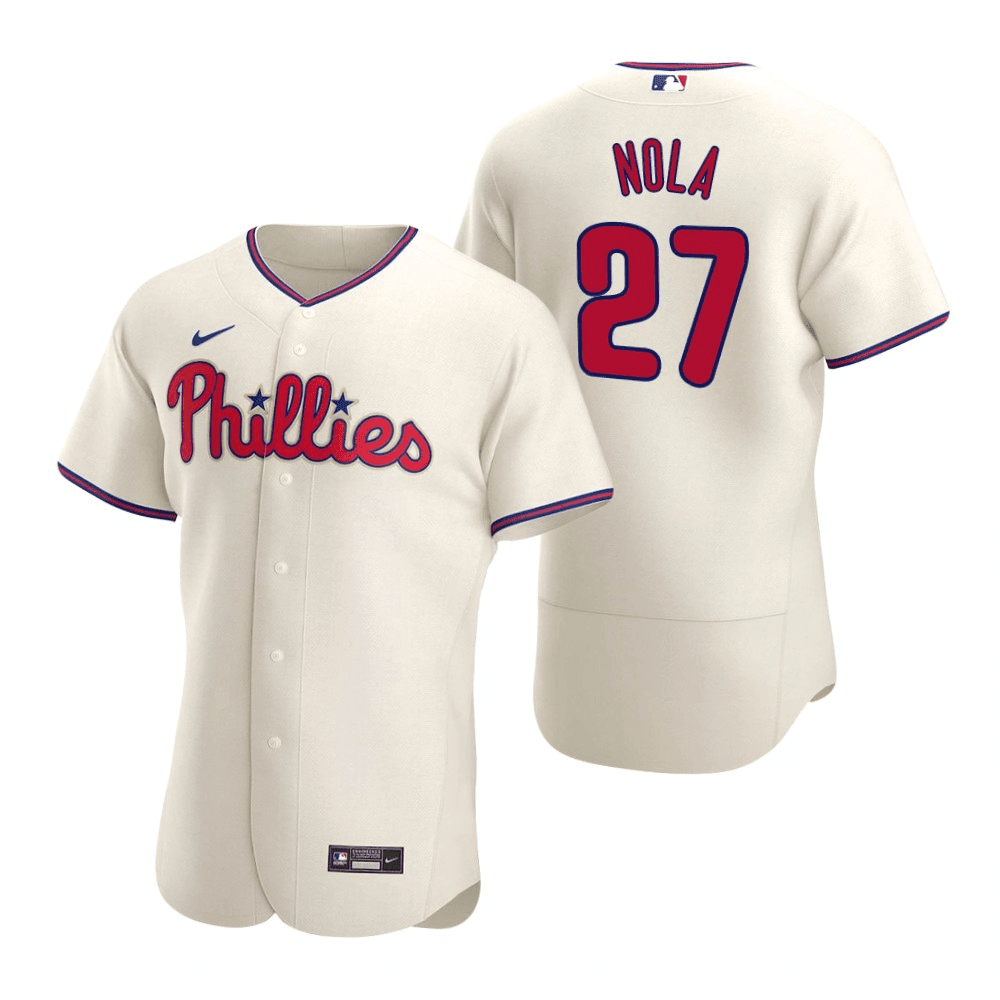 Aaron Nola Philadelphia Phillies Alternate Cream Baseball Player Jersey