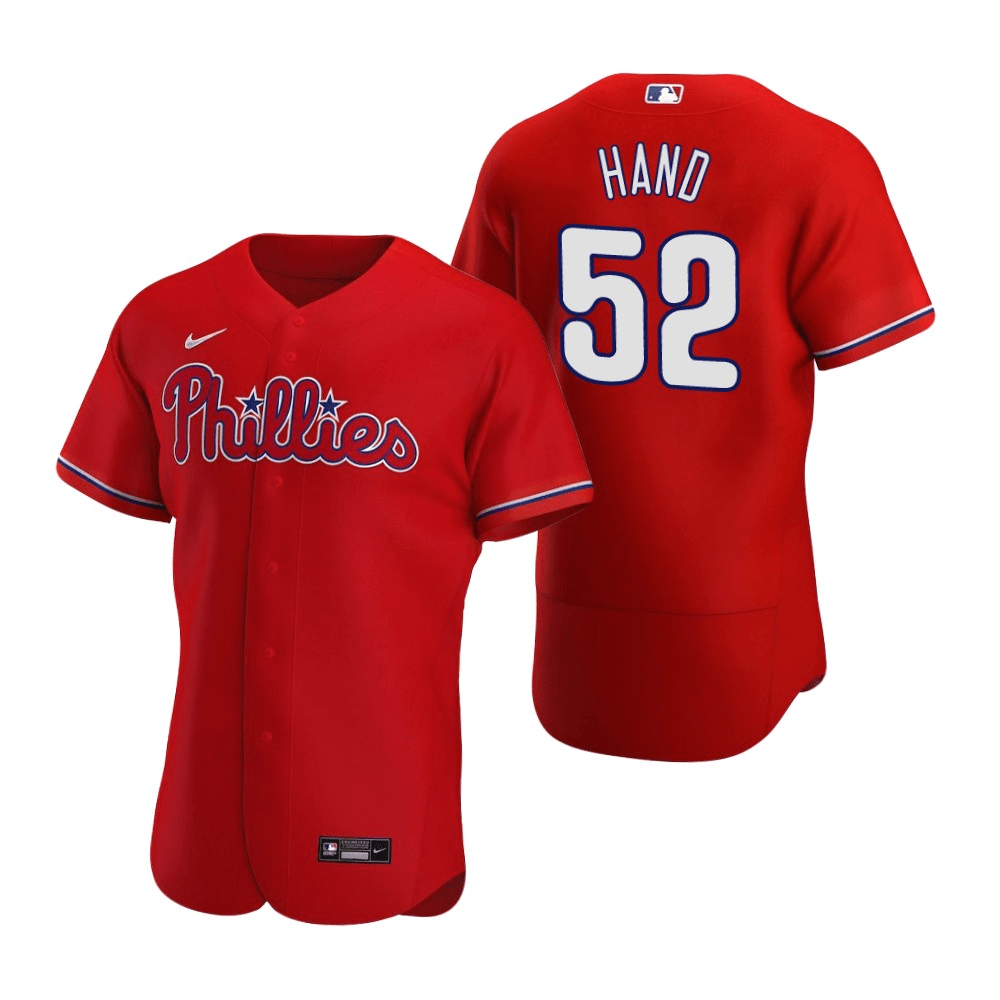 Brad Hand Philadelphia Phillies Alternate Red Baseball Player Jersey