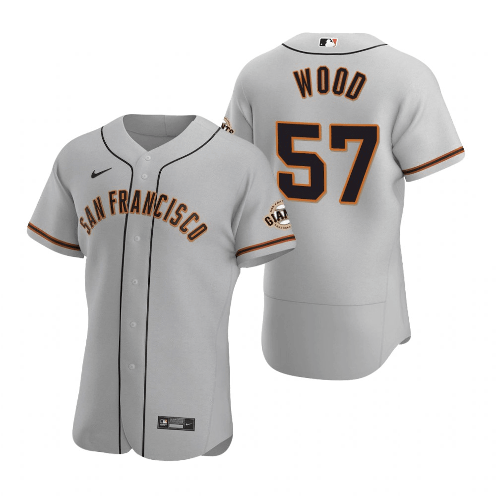 Alex Wood San Francisco Giants Road Gray Baseball Player Jersey