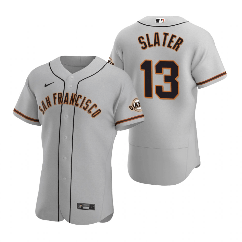 Austin Slater San Francisco Giants Road Gray Baseball Player Jersey