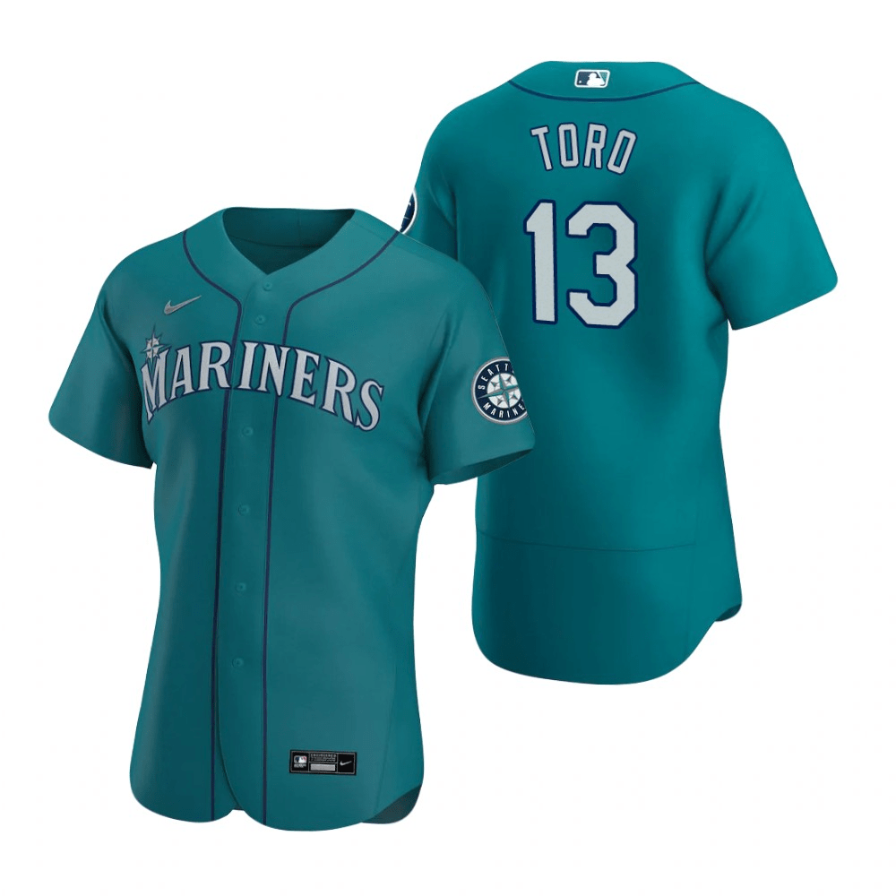 Abraham Toro Seattle Mariners Alternate Aqua Baseball Player Jersey
