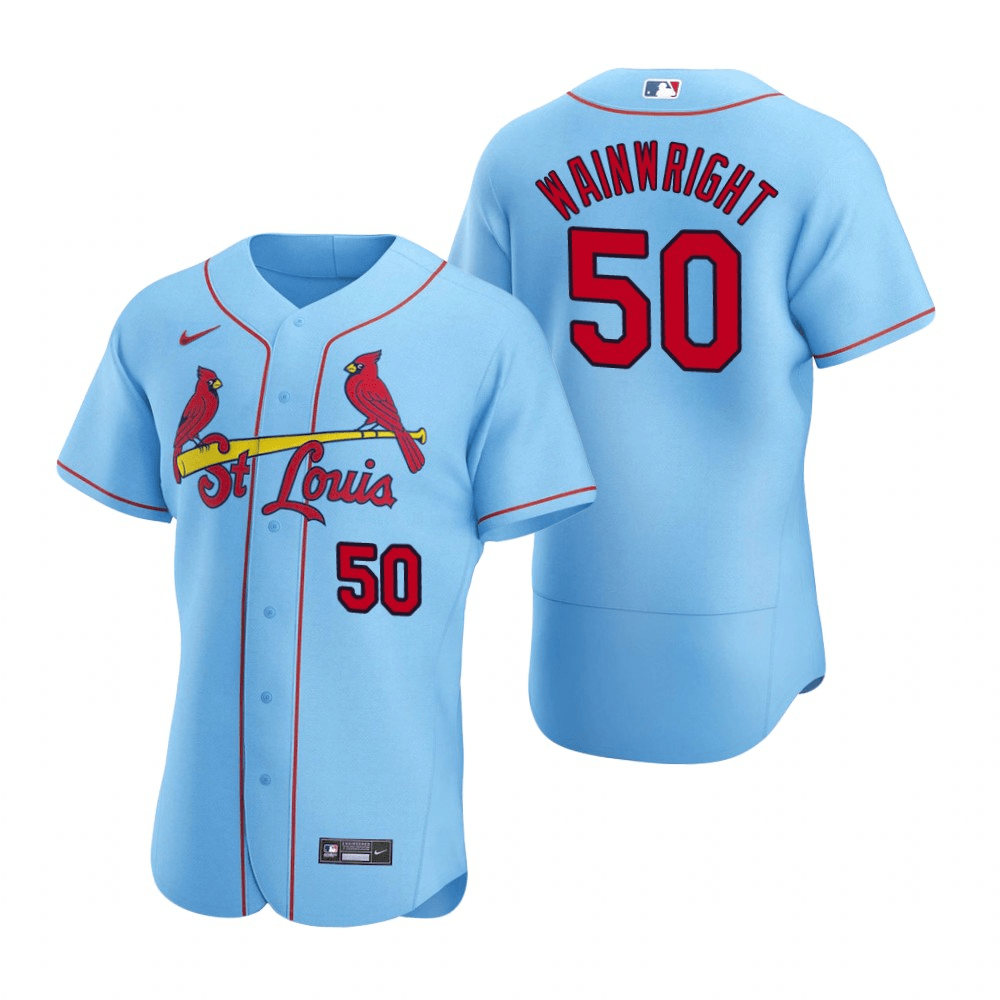Adam Wainwright St. Louis Cardinals Alternate Blue Baseball Player Jersey