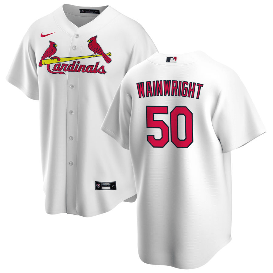 Adam Wainwright St. Louis Cardinals Home White Baseball Player Jersey
