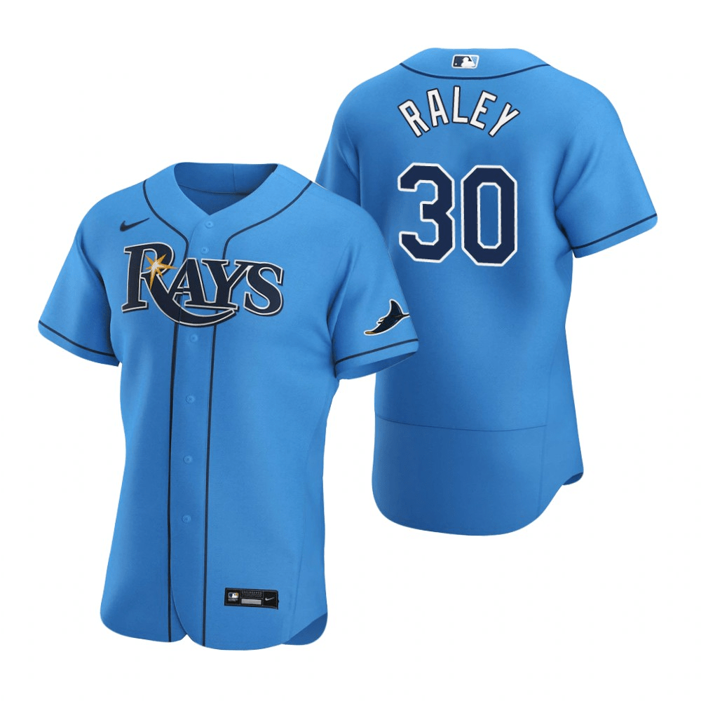 Brooks Raley Tampa Bay Rays Alternate Blue Baseball Player Jersey