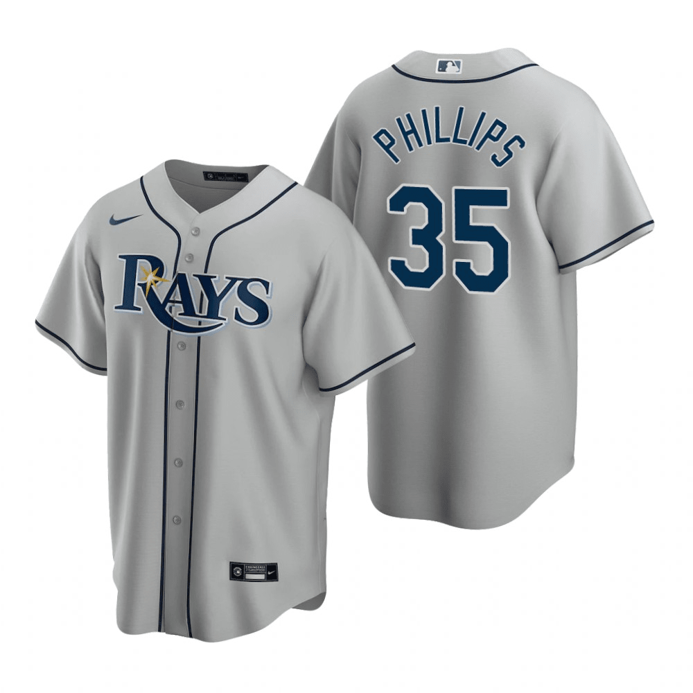 Brett Phillips Tampa Bay Rays Road Gray Baseball Player Jersey