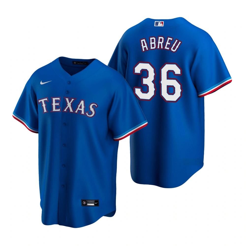Albert Abreu Texas Rangers Alternate Royal Baseball Player Jersey