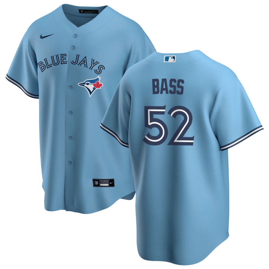 Anthony Bass Toronto Blue Jays Alternate Blue Baseball Player Jersey