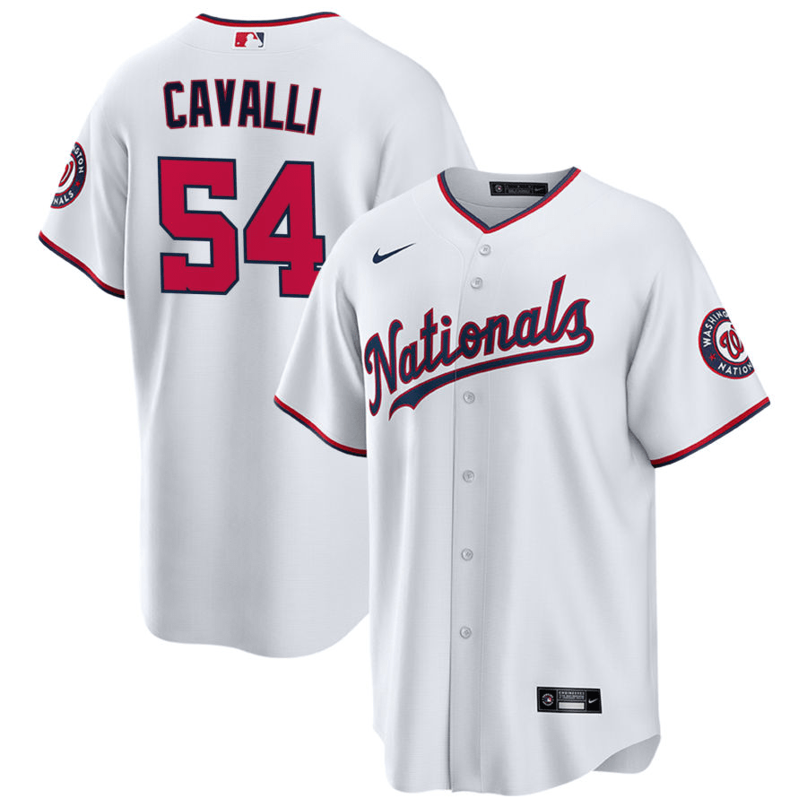 Cade Cavalli Washington Nationals Home White Baseball Player Jersey