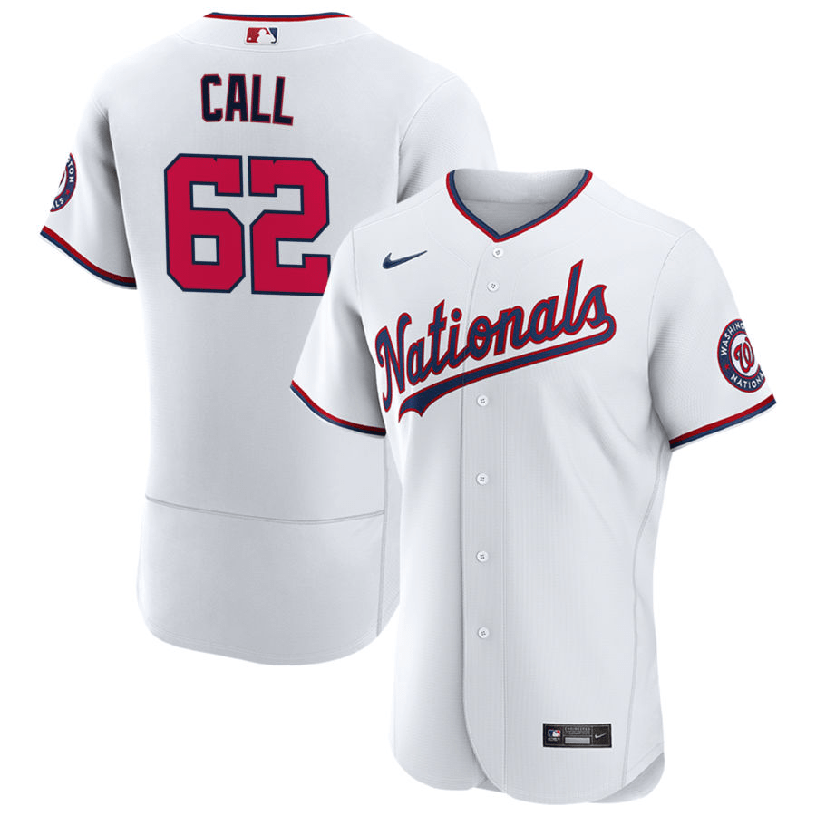 Alex Call Washington Nationals Home White Baseball Player Jersey