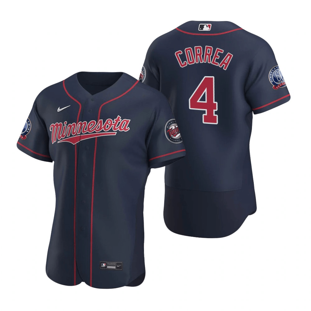 Carlos Correa Minnesota Twins Alternate Navy Baseball Player Jersey