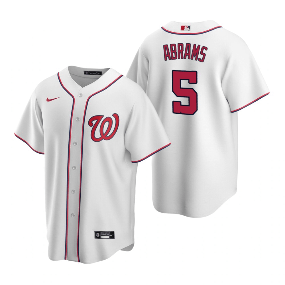 C.J. Abrams Washington Nationals Alternate White Baseball Player Jersey