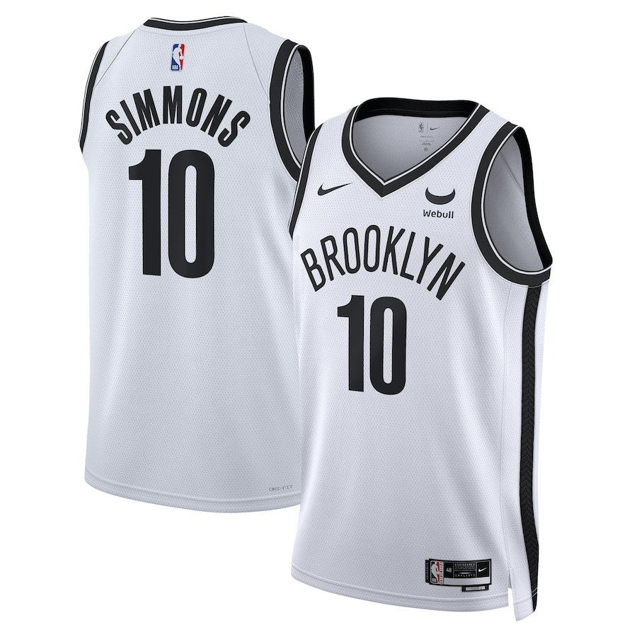 Ben Simmons Brooklyn Nets NBA Swingman Badge Player White Jersey