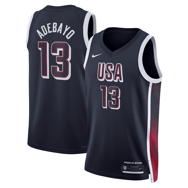 Bam Adebayo USA National Team 2024 Limited Edition Navy Game Jersey