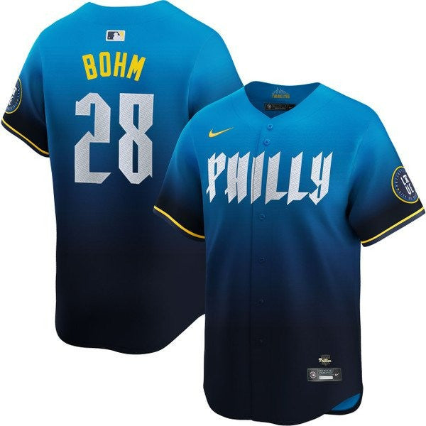 Alec Bohm Philadelphia Phillies Blue 2024 City Connect Limited Player Jersey