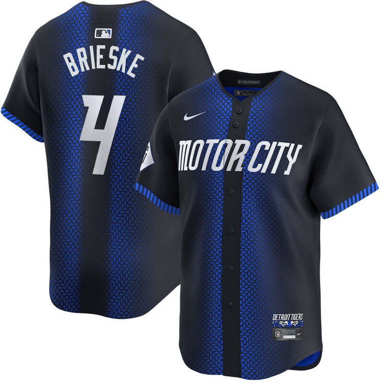 Beau Brieske Detroit Tigers 2024 City Connect Limited Navy Jersey