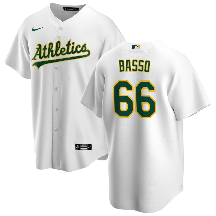 Brady Basso Oakland Athletics 2024 Home Replica White Jersey