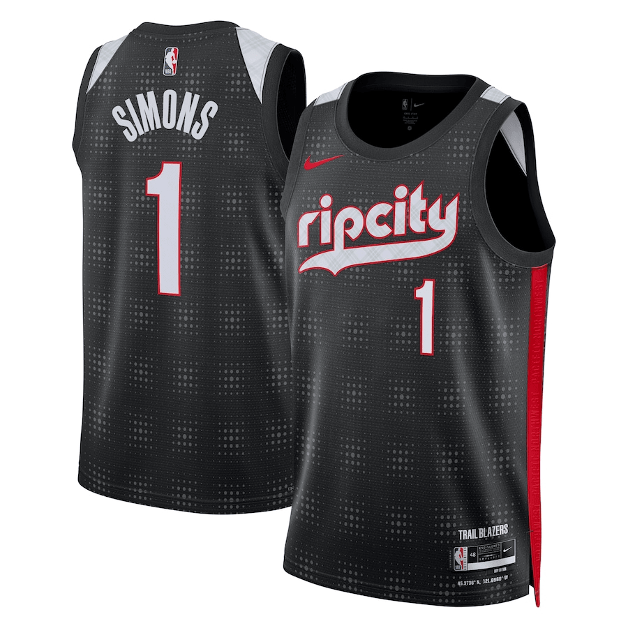 Anfernee Simons Portland Trail Blazers 2024-2025 City Edition Swingman Black Jersey
