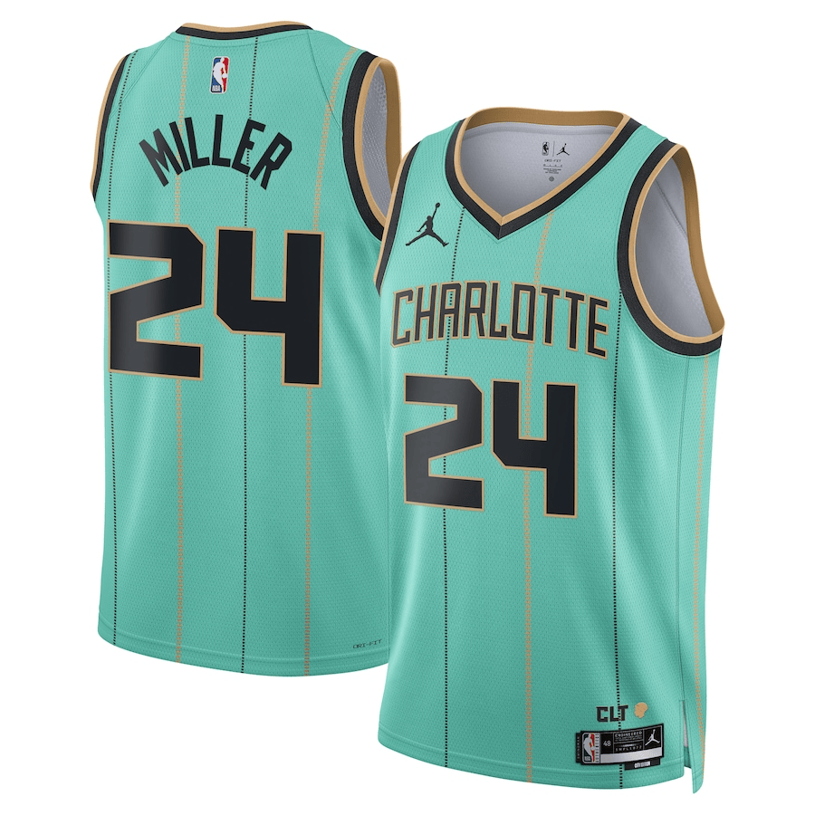 Brandon Miller Charlotte Hornets 2024-2025 City Edition Swingman Teal Jersey