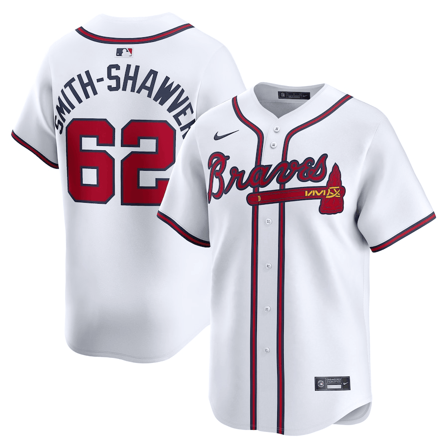 AJ Smith-Shawver Atlanta Braves 2024-2025 Home Limited White Jersey