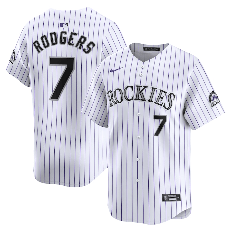 Brendan Rodgers Colorado Rockies 2024-2025 Home Limited Player White Jersey