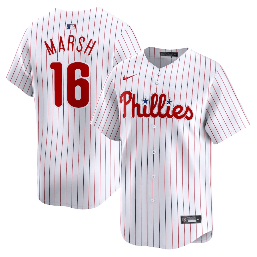 Brandon Marsh Philadelphia Phillies 2024-2025 Home Player Name White Jersey