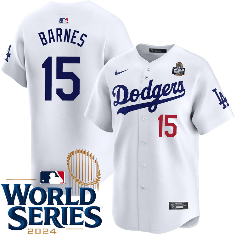 Austin Barnes Los Angeles Dodgers 2024 Home Limited World Series White Jersey
