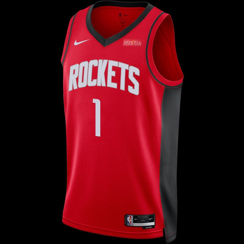 Amen Thompson Houston Rockets 2025 Icon Edition Swingman Jersey - Red