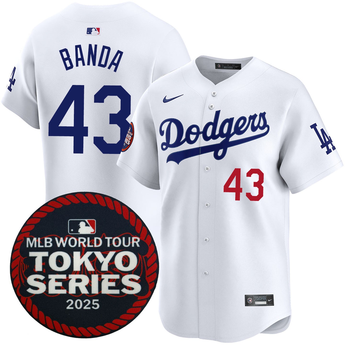 Anthony Banda Los Angeles Dodgers 2025 Home Tokyo Series Jersey - White