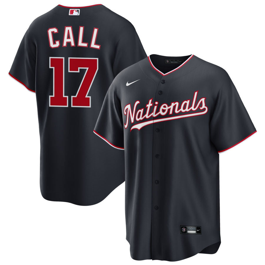 Alex Call Washington Nationals 2025 Alternate Jersey - Navy
