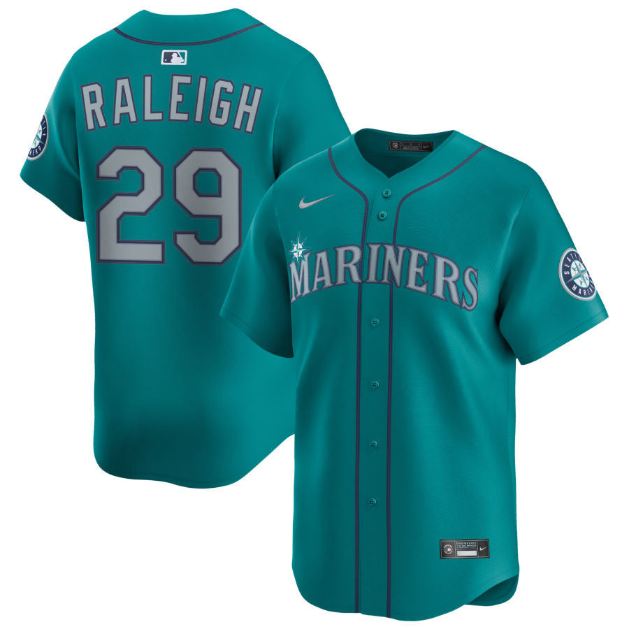 Cal Raleigh Seattle Mariners 2025 Alternate Limited Jersey - Aqua