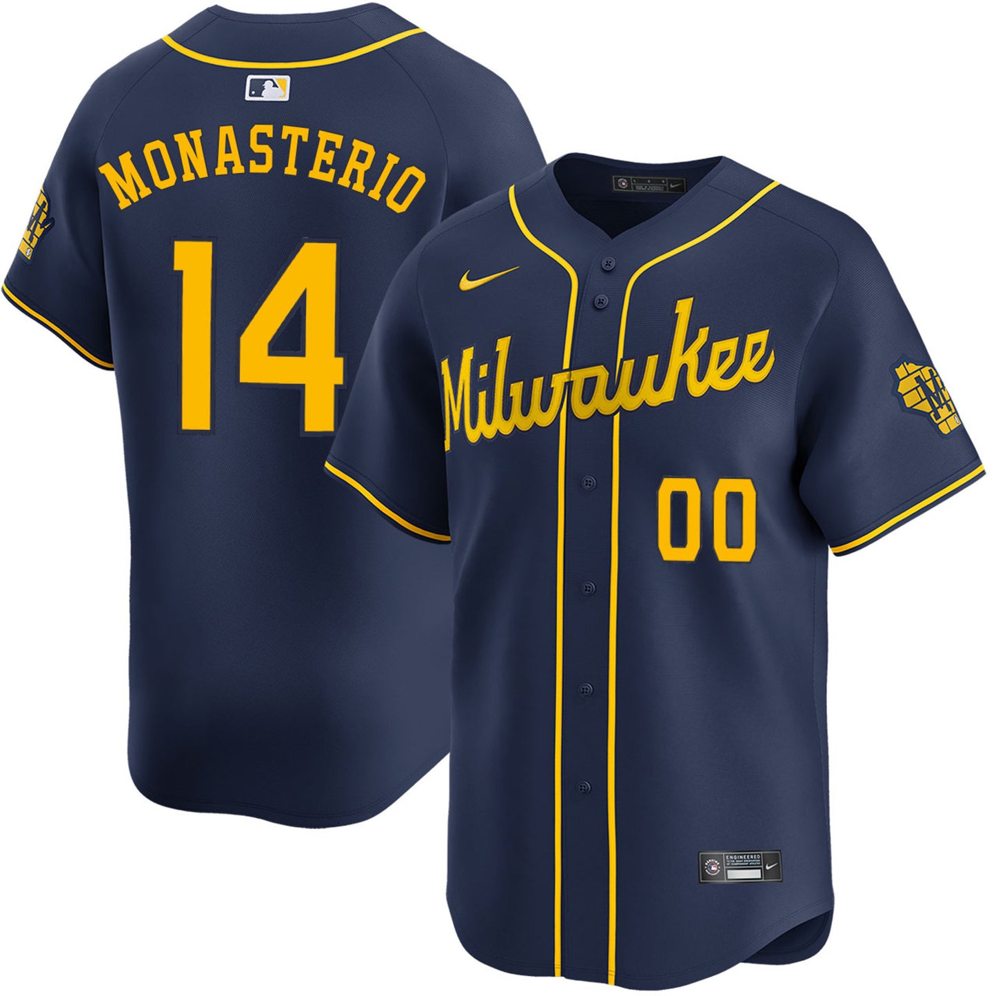 Andruw Monasterio Milwaukee Brewers 2025 Alternate Limited Jersey - Navy
