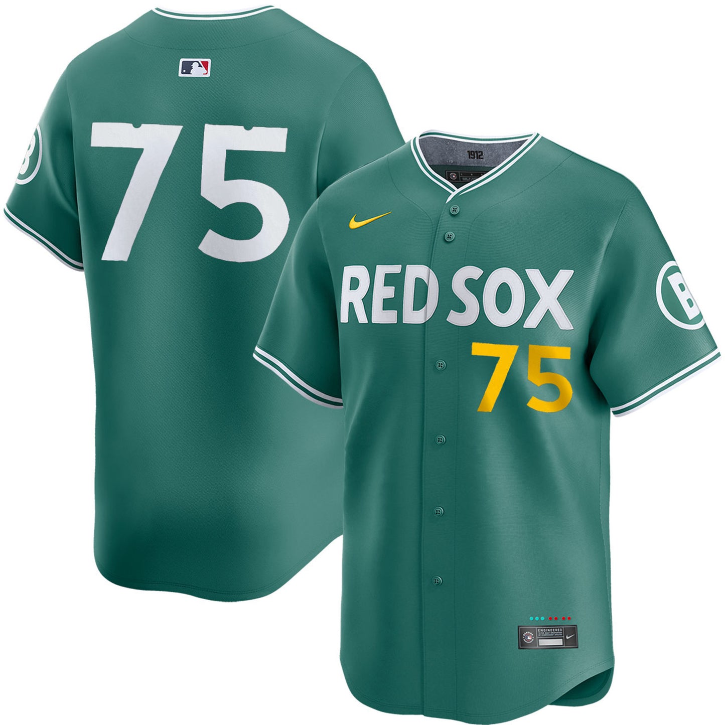 Carlos Narvaez Boston Red Sox 2025 City Connect Limited Jersey - Green