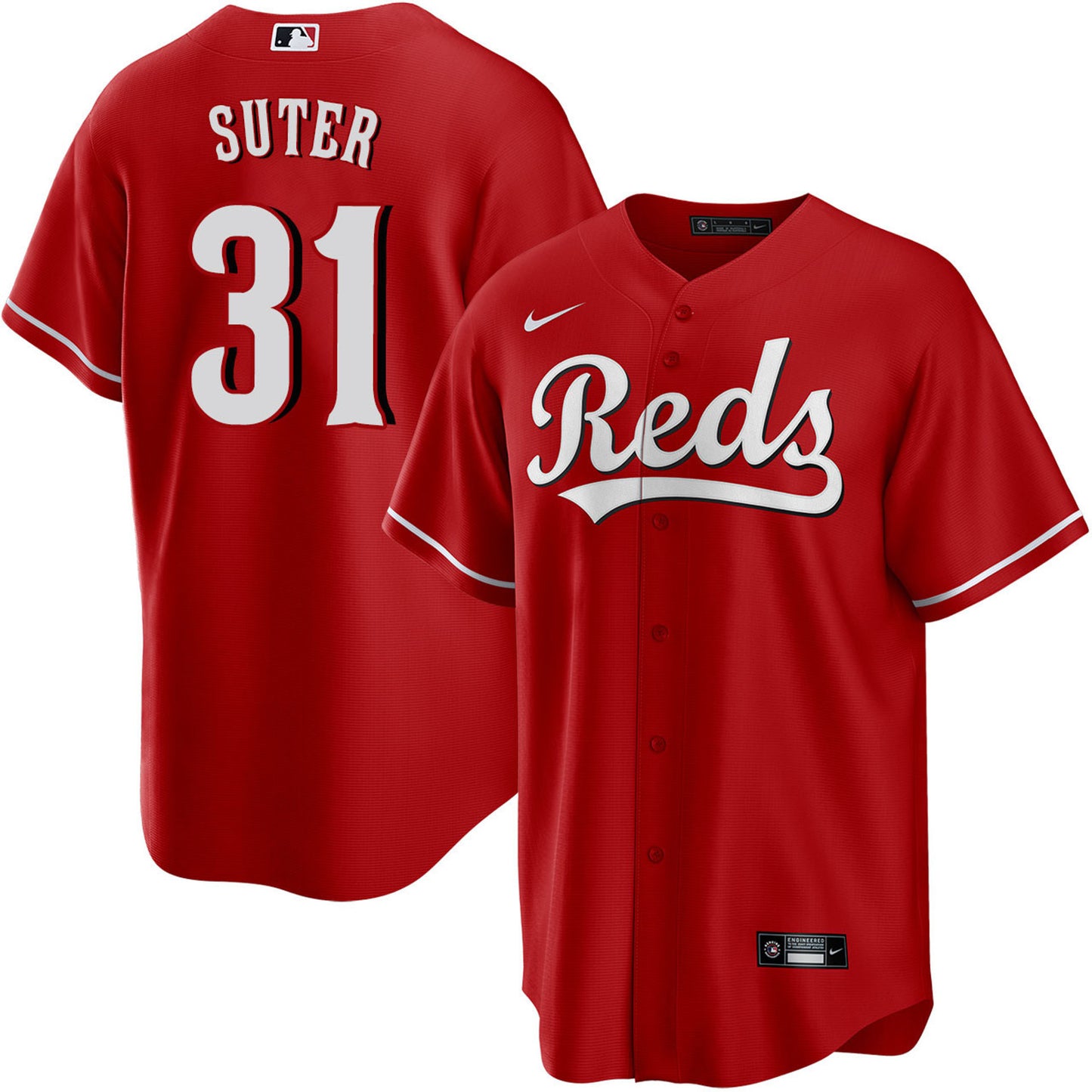 Brent Suter Cincinnati Reds 2025 Alternate Jersey - Red