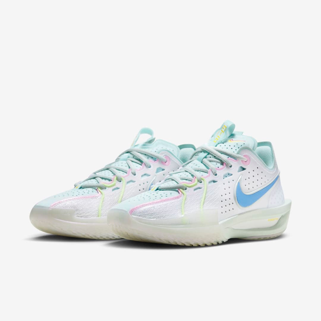 Men's Nike GT Cut 3 White Aquarius Blue Shoes