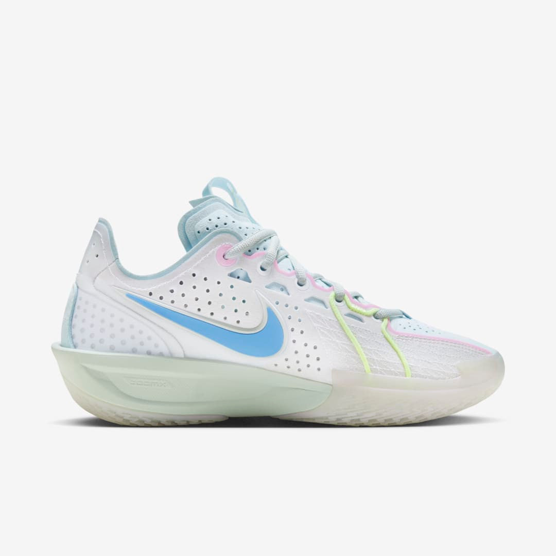 Men's Nike GT Cut 3 White Aquarius Blue Shoes
