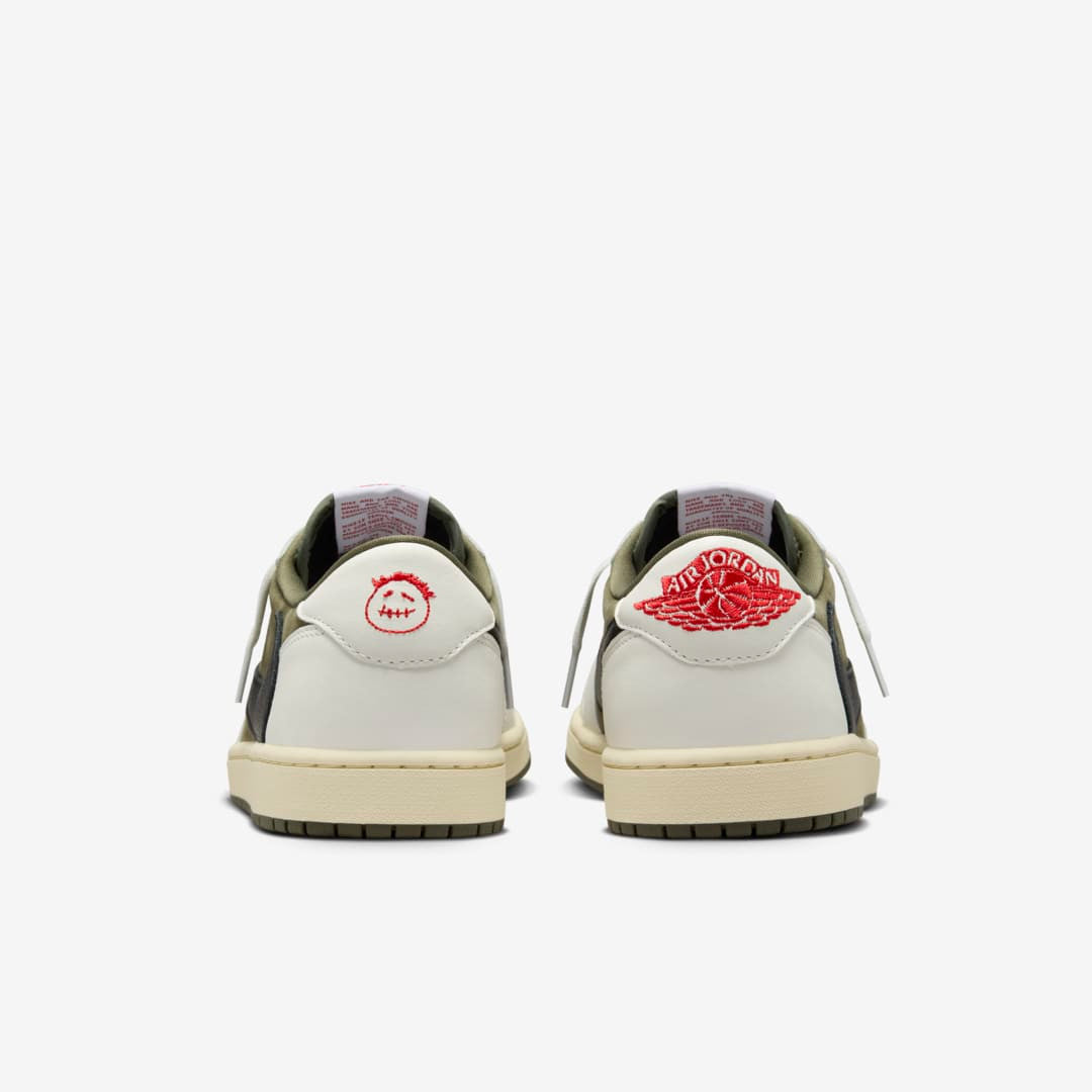 Men's Travis Scott x Air Jordan 1 Low ' Medium Olive' Shoes